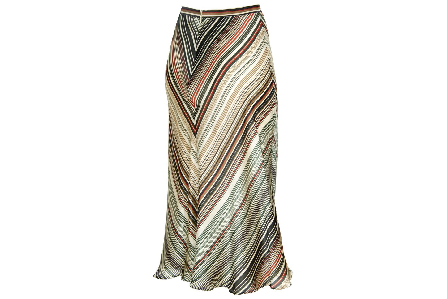 Vintage Max Mara 100% silk striped mermaid skirt / Made in Italy