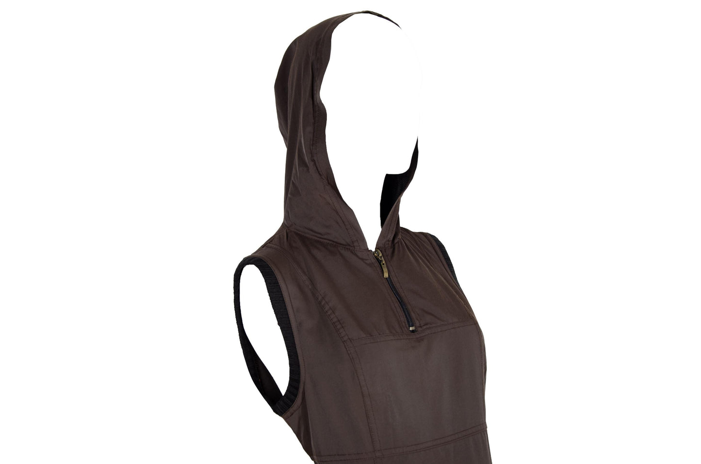90s French brand technical nylon hooded utility dress