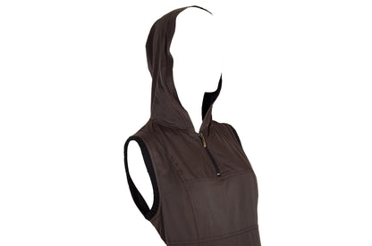 90s French brand technical nylon hooded utility dress
