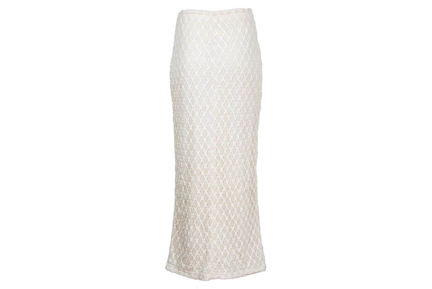 Vintage Y's "I Wish" by Yohji Yamamoto cream lace maxi skirt / Made in Japan