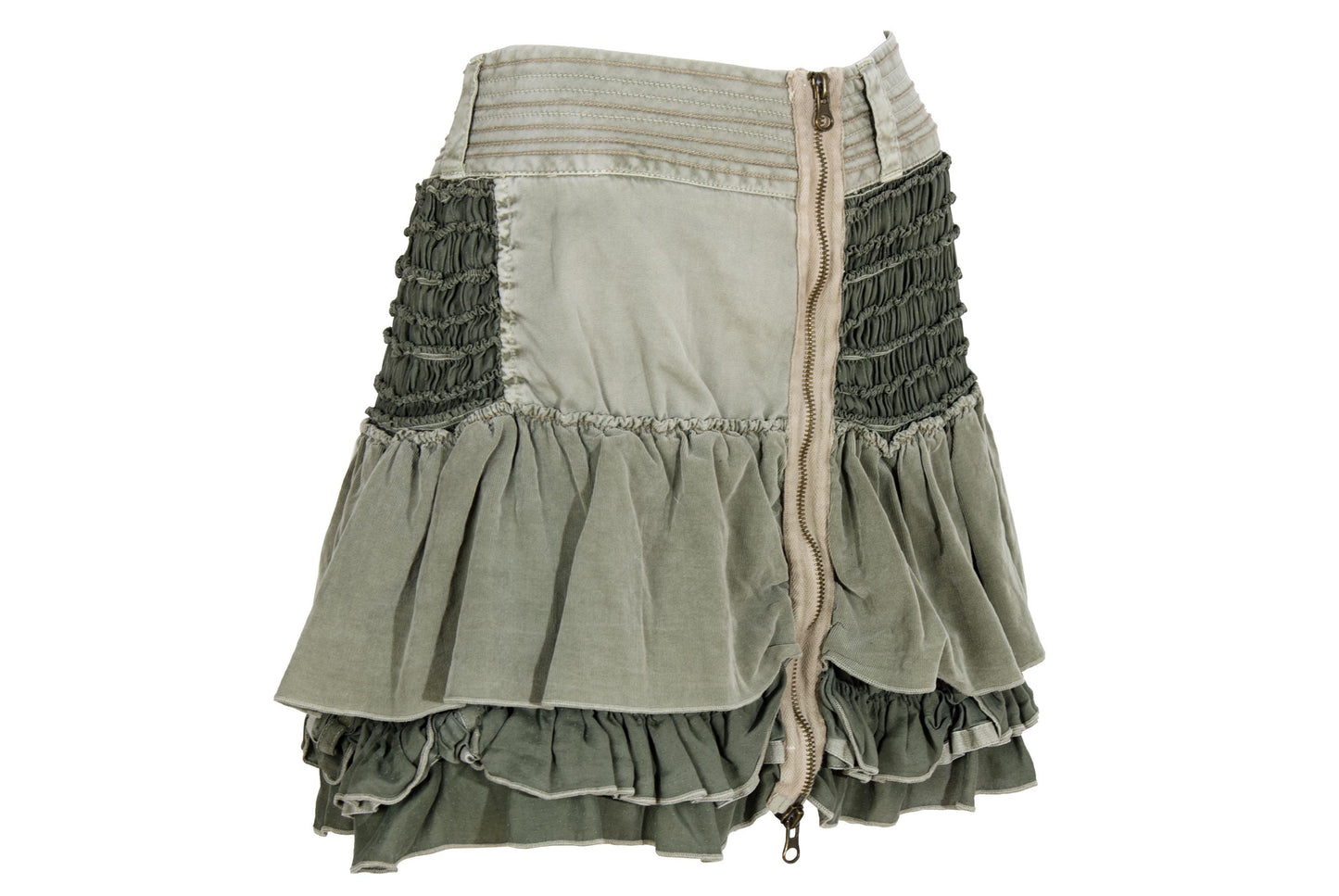 2000s Marithé + François Girbaud cotton & silk mini skirt / Made in Italy