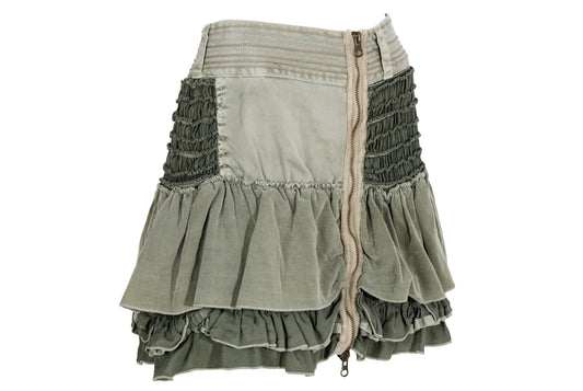 2000s Marithé + François Girbaud cotton & silk mini skirt / Made in Italy