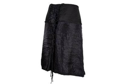 90s Kaat Tilley tie corset back midi skirt / Made in Belgium