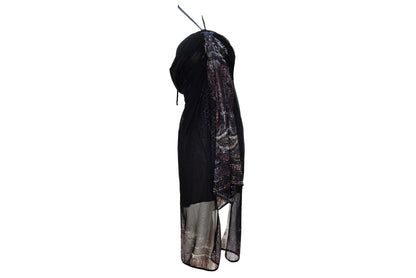 Vintage Italian brand Roman mosaic print mesh dress / Made in Italy