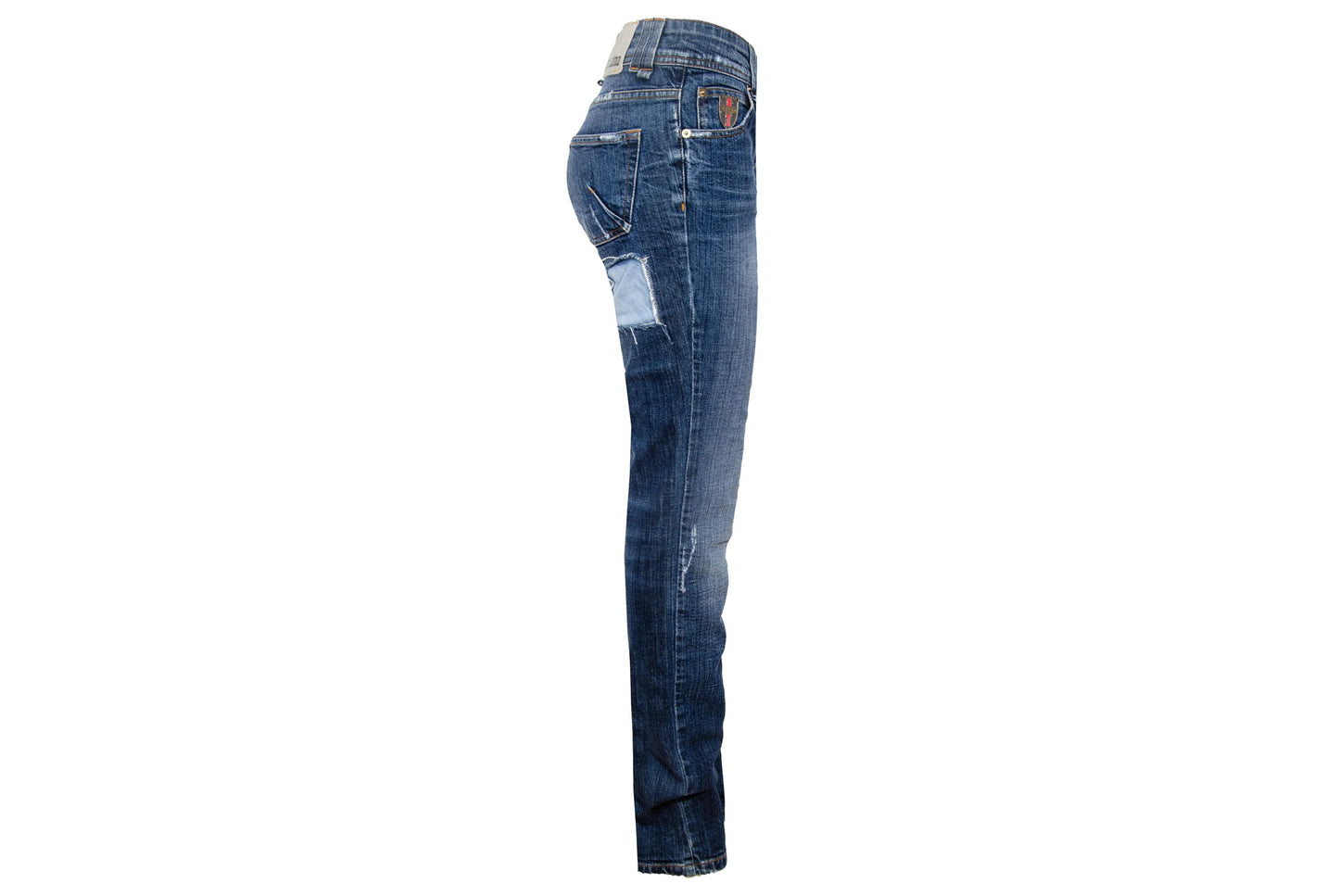 2000s Galliano low rise patchwork jeans / Made in Italy