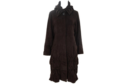 Vintage Ritsuko Shirahama Sculptural Brown Angora & Wool Coat - Made in Japan