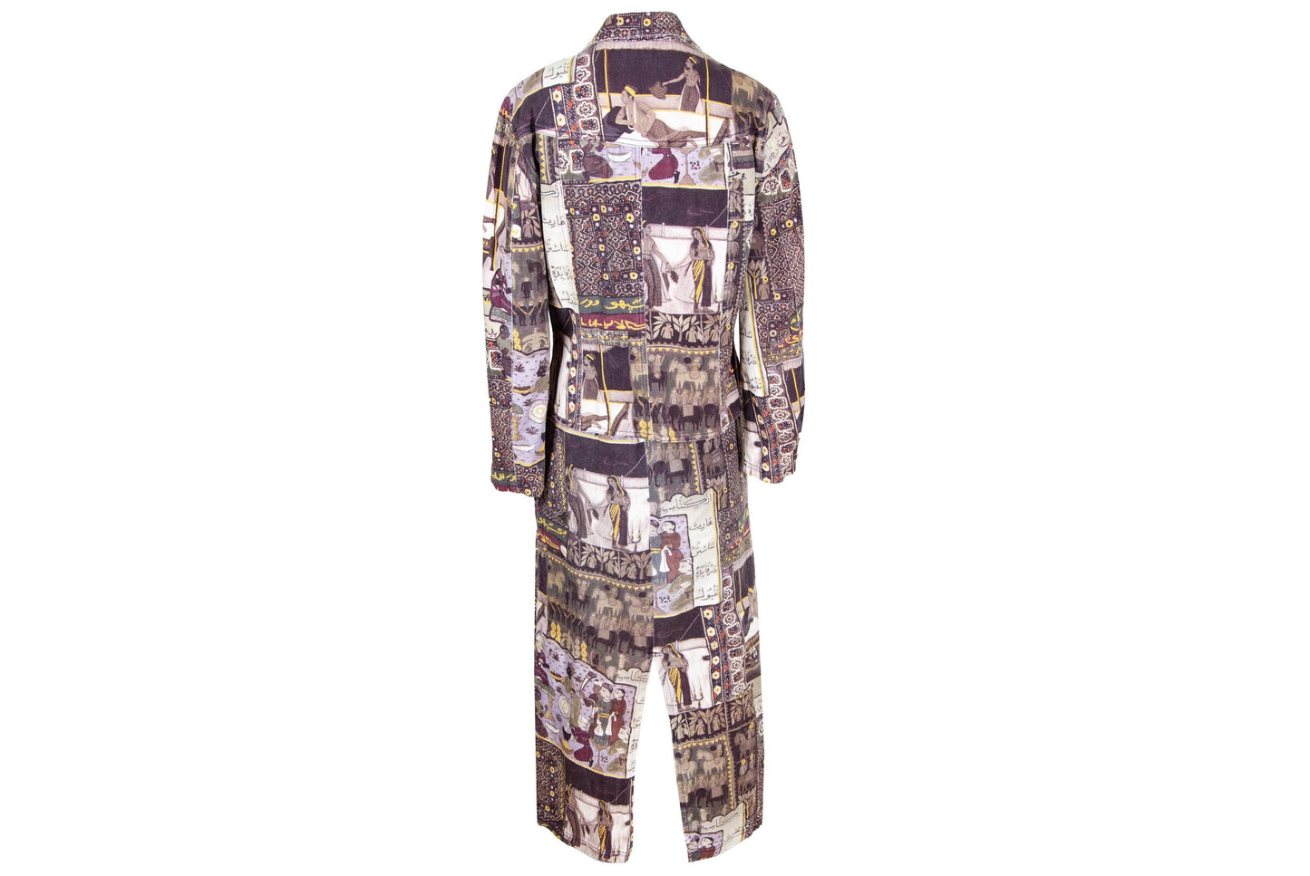 Vintage French designer patchwork print jacket and skirt set