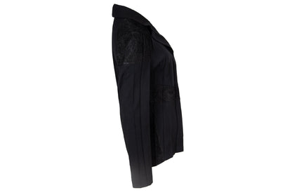 Vintage French brand deconstructed pleats avant garde black asymmetrical jacket / Made in France