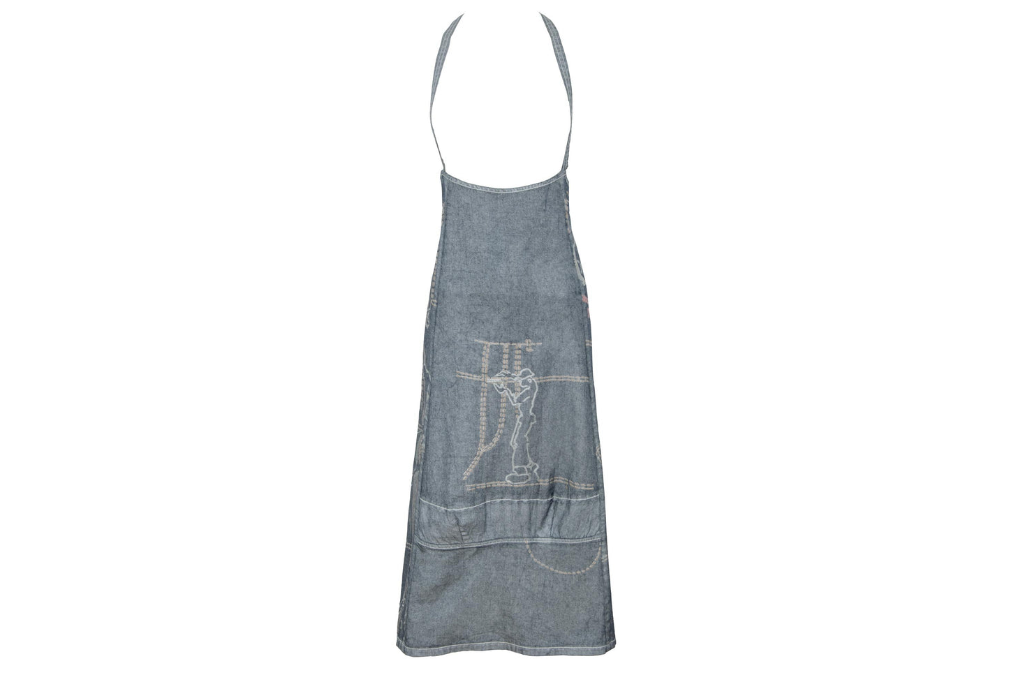 2000s Marithé + François Girbaud denim relaxed apron dress / Made in Italy