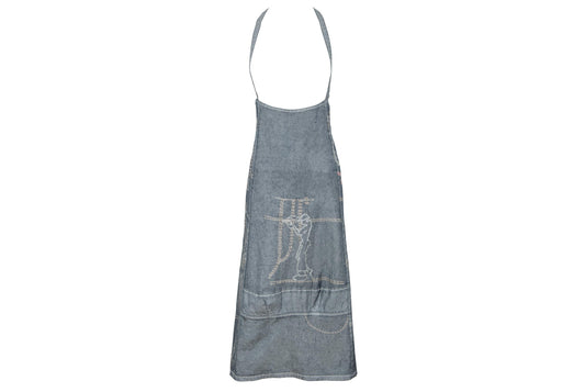 2000s Marithé + François Girbaud denim relaxed apron dress / Made in Italy