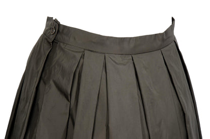 Vintage Atsuro Tayama pleated nylon skirt with sporty mesh lining / Made in Japan