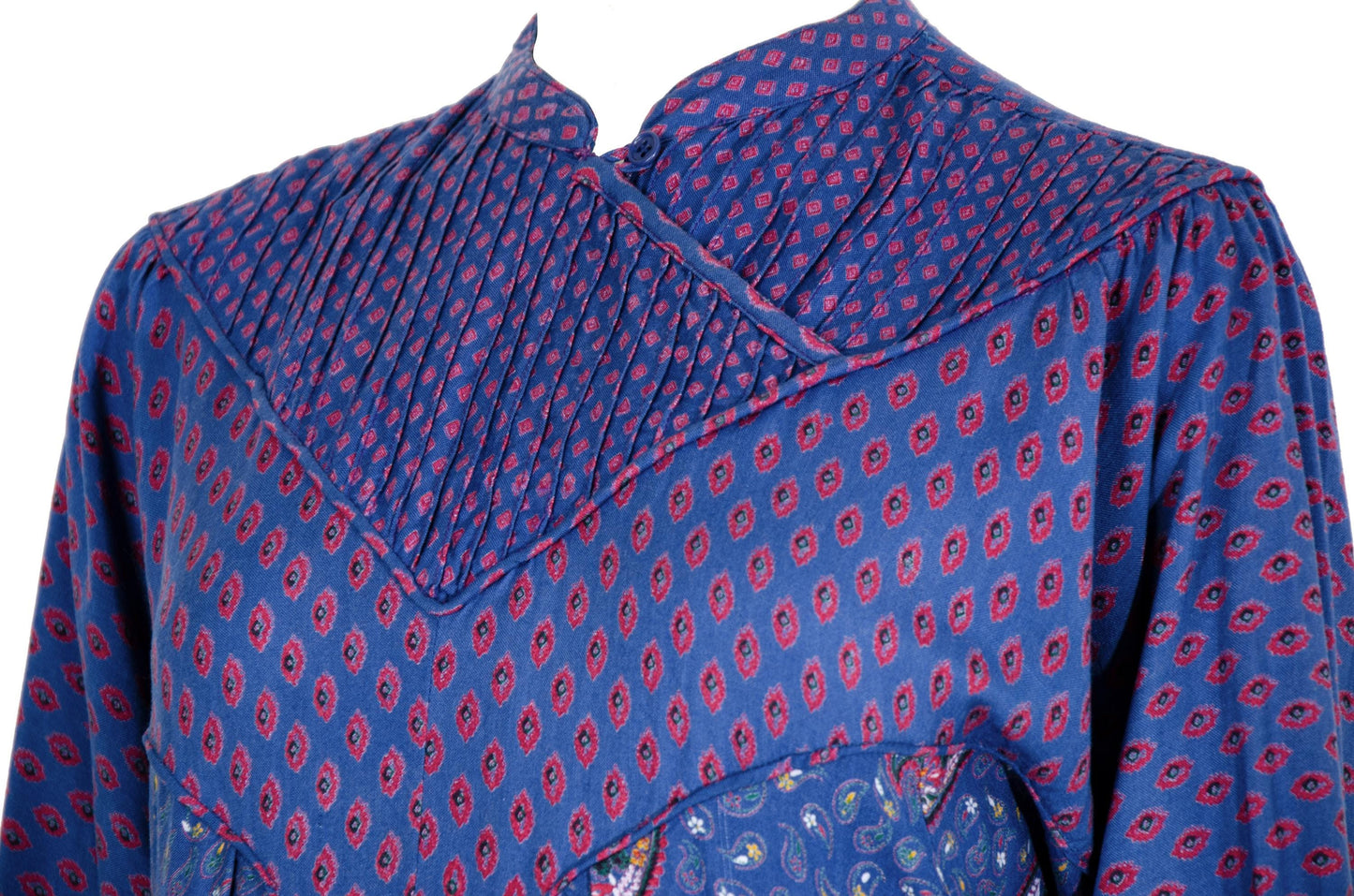 1970s René Derhy Indian bib dress