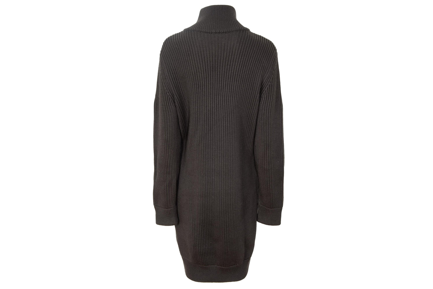 Vintage Martin Margiela 100% wool rib knit high collar zip front sweater