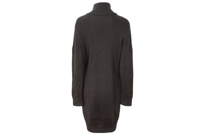 Vintage Martin Margiela 100% wool rib knit high collar zip front sweater