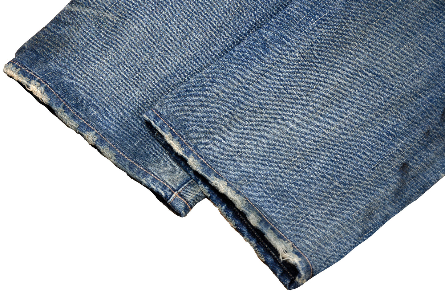 Vintage Enchantement...? mud wash low rise bootcut distressed studded jeans / Made in Japan