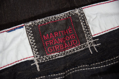 S/S 2003 Marithé + François Girbaud flared low waist brown cotton multi pocket pants