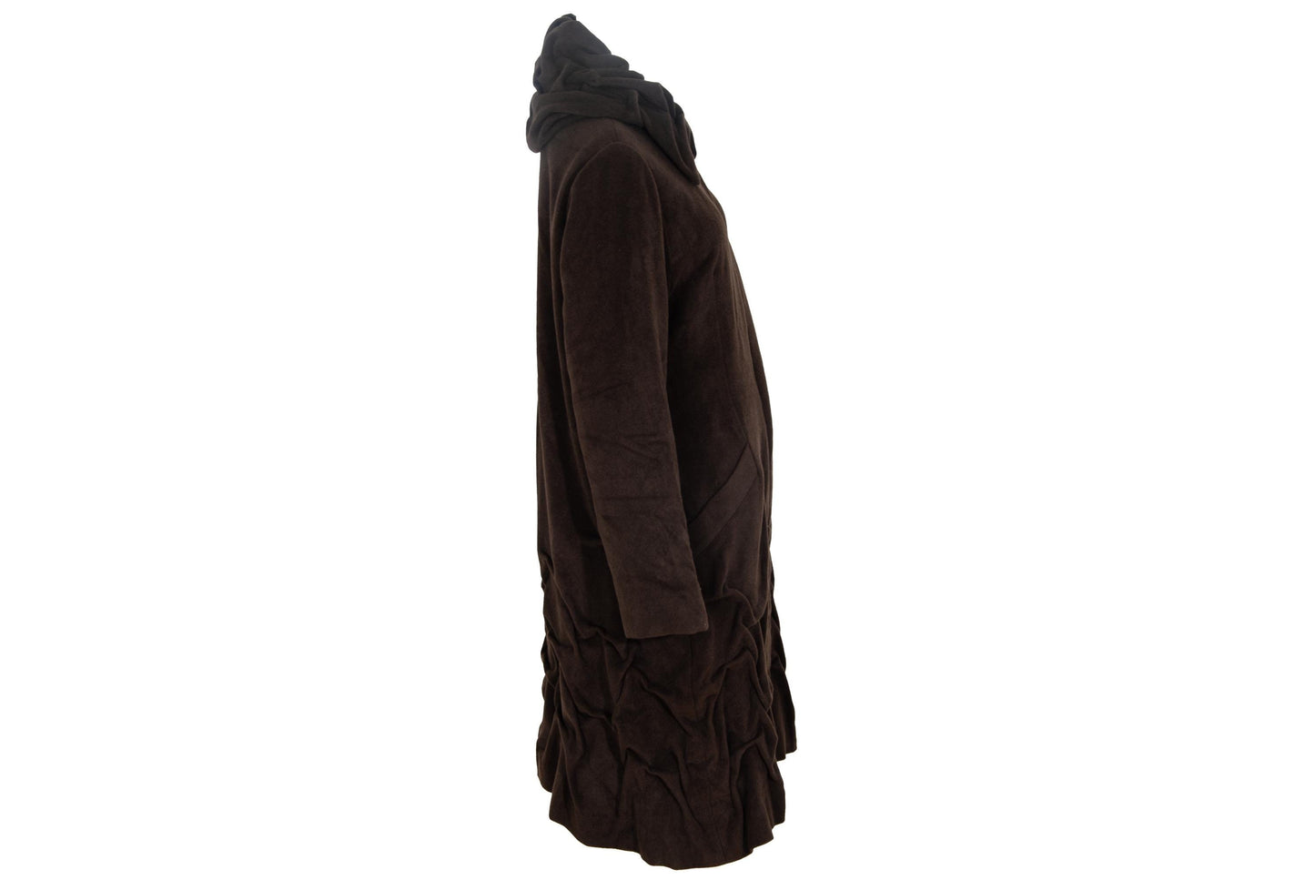 Vintage Ritsuko Shirahama Sculptural Brown Angora & Wool Coat - Made in Japan