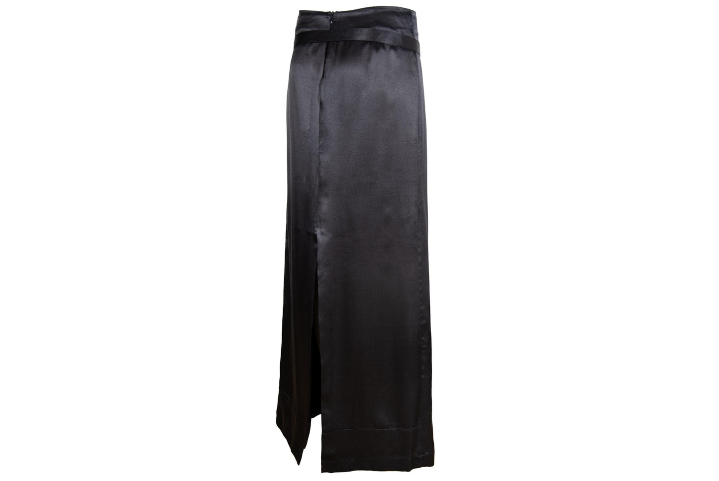 Early 2000s Costume National 100% silk black maxi skirt / Made in Italy