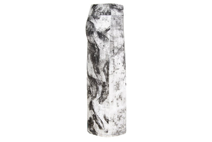 Vintage black and white charcoal drawing greek statue print skirt / Made in Spain