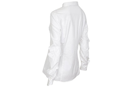 Vintage Gaetano Navarra white button down poplin shirt with heart shaped insert