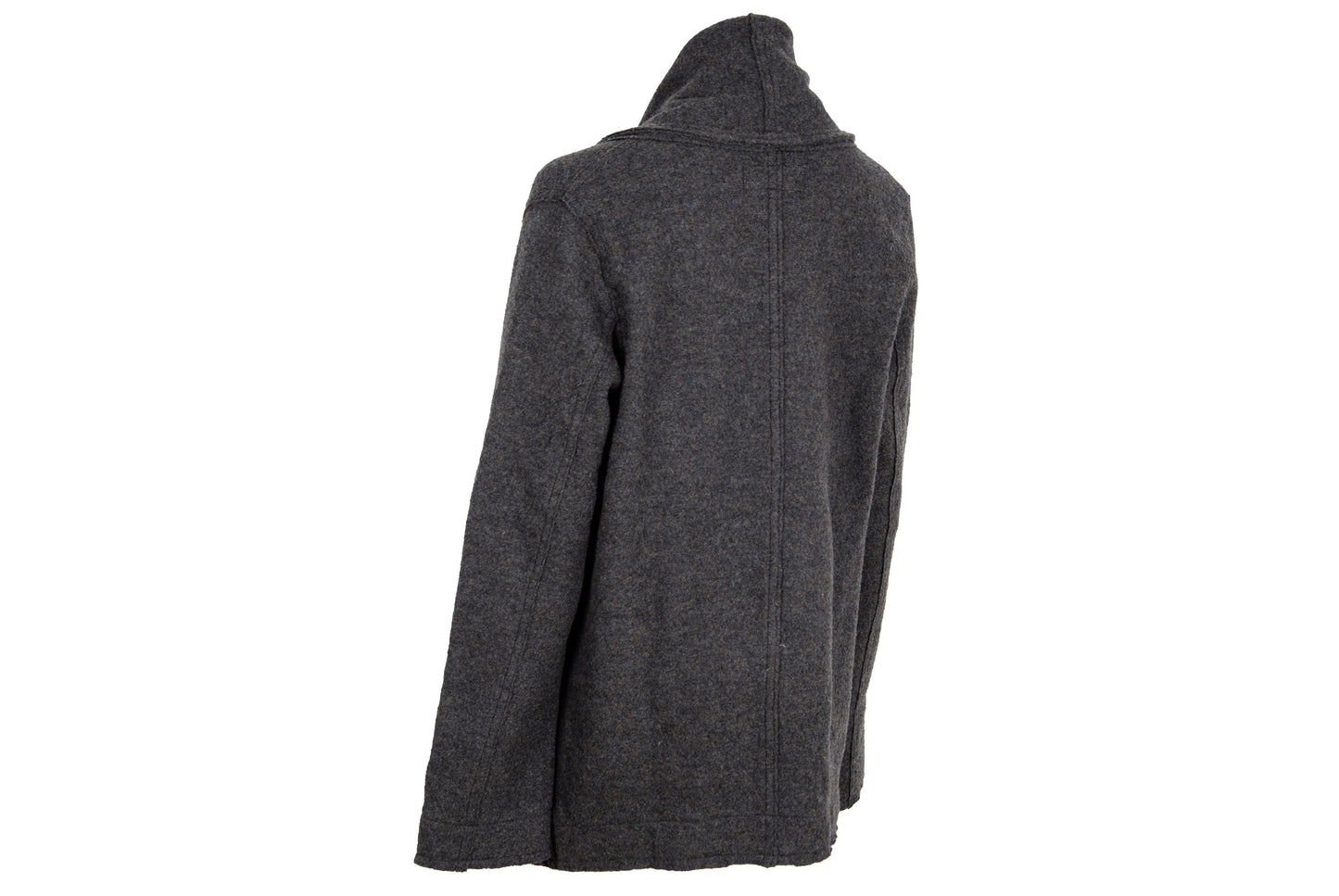 Vintage Pas de Calais 100% wool open front shawl collar coat