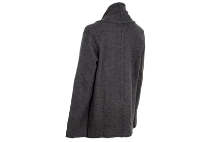 Vintage Pas de Calais 100% wool open front shawl collar coat
