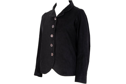 Marc Le Bihan cotton & silk structured rounded button front jacket / Made in France