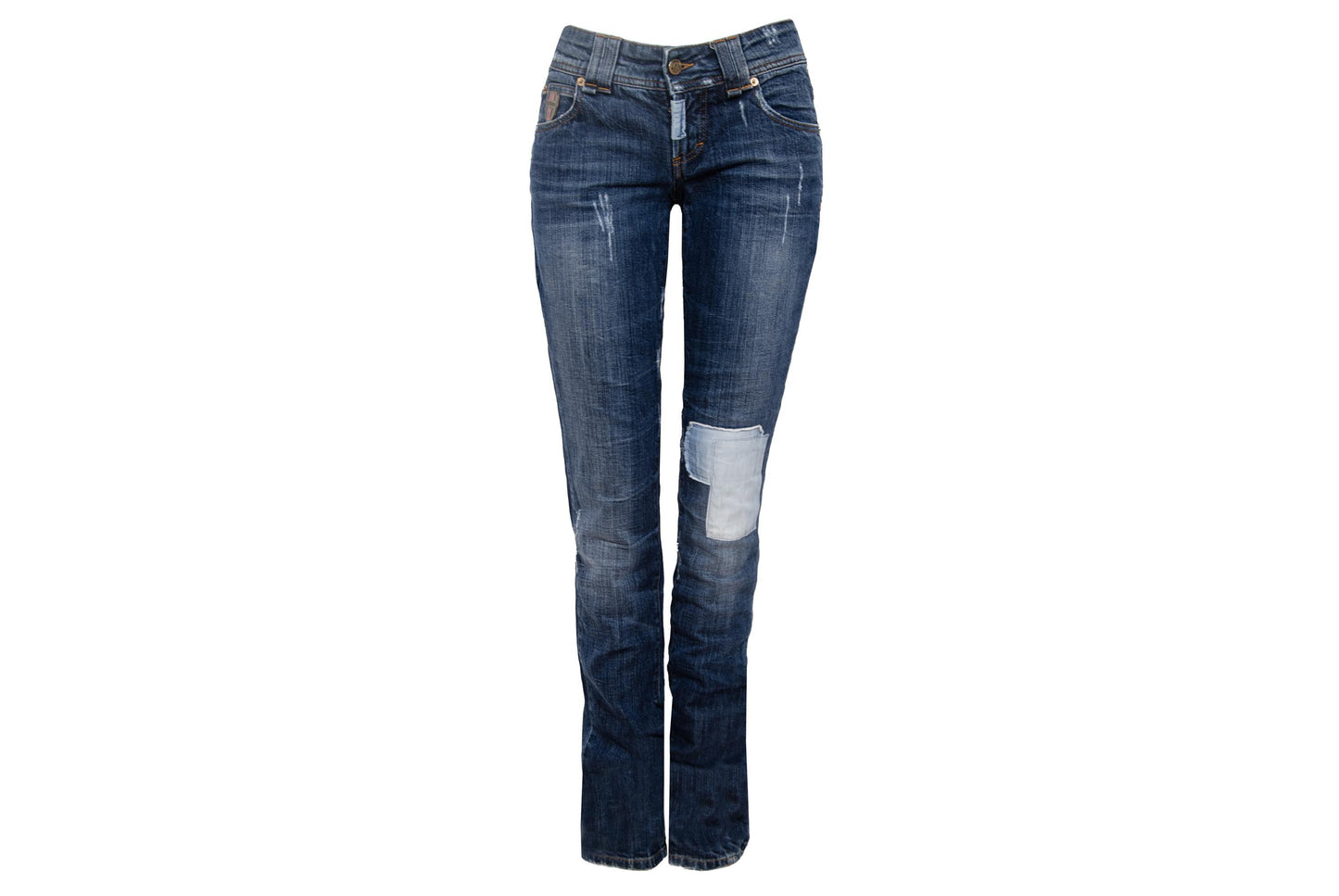 2000s Galliano low rise patchwork jeans / Made in Italy