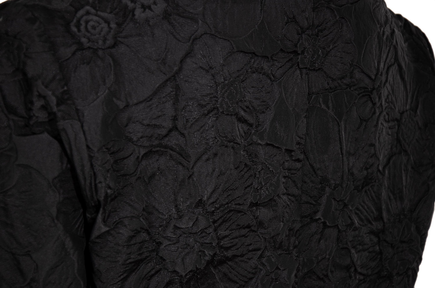 Vintage Koibito Misaki permanent pleats flower design black blazer / Made in Japan
