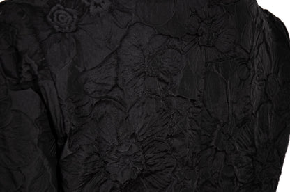 Vintage Koibito Misaki permanent pleats flower design black blazer / Made in Japan
