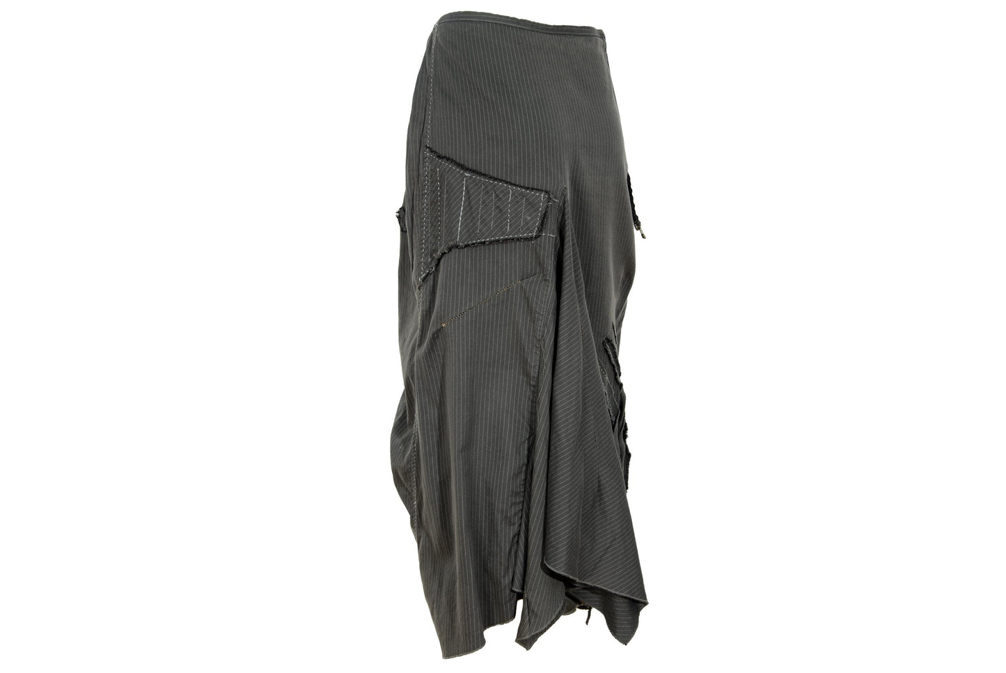 2000s Marithé + François Girbaud deconstructed asymmetrical v-shape waist skirt / Made in Italy