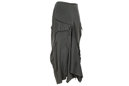 2000s Marithé + François Girbaud deconstructed asymmetrical v-shape waist skirt / Made in Italy
