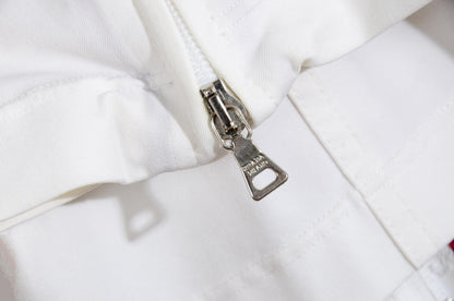 Vintage Prada Linea Rossa white nylon sporty 3/4 capri pants / Made in Italy