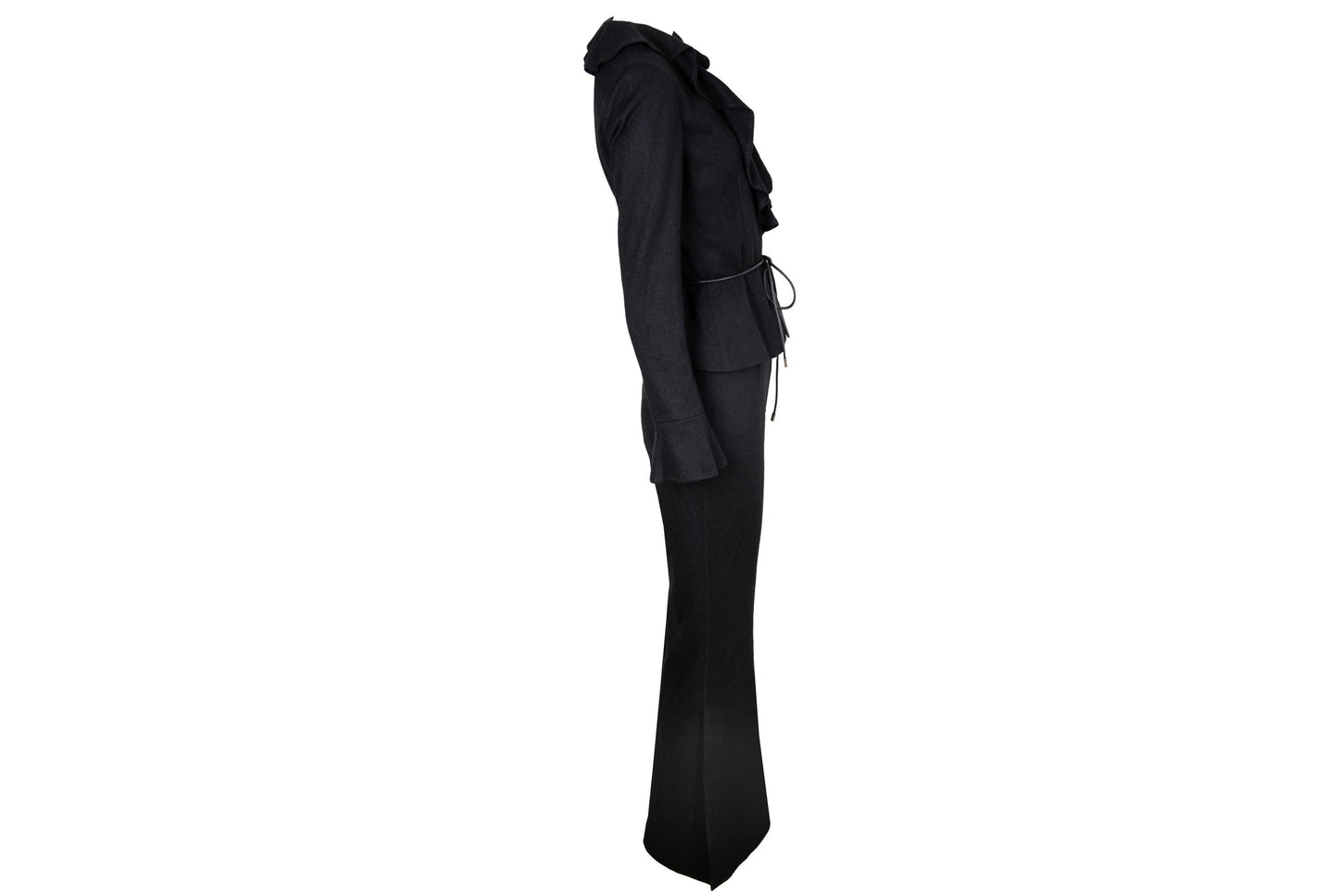 Novespazio by Noboru Yamafuji two piece black wool suit / Made in Japan