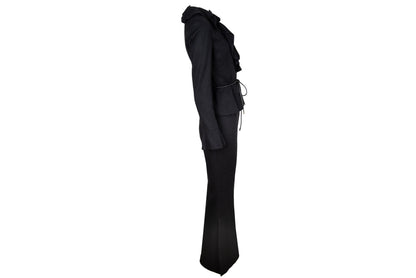 Novespazio by Noboru Yamafuji two piece black wool suit / Made in Japan