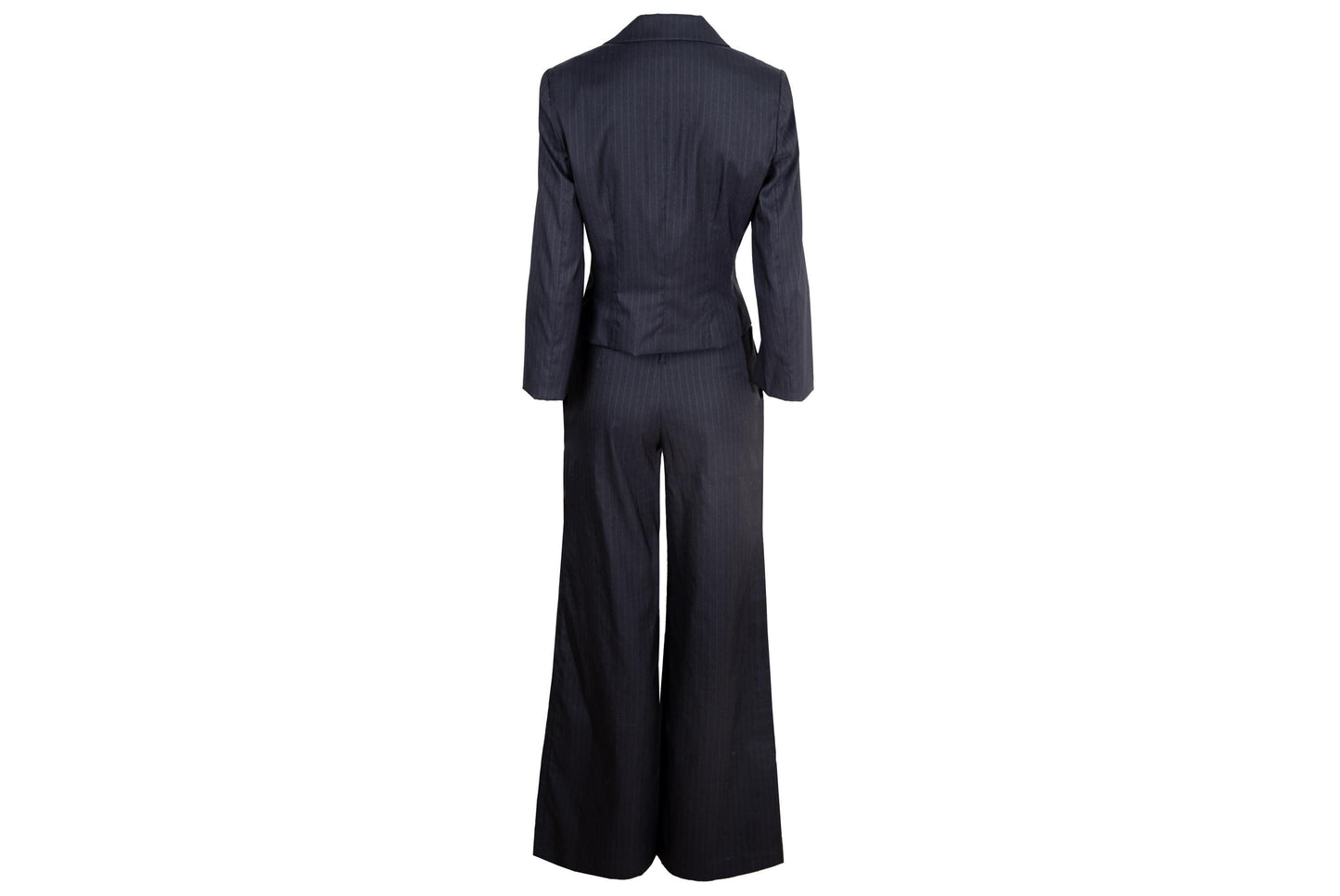 S/S 2002 Marcel Marongiu two piece suit with black lace details / Made in France