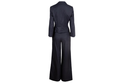 S/S 2002 Marcel Marongiu two piece suit with black lace details / Made in France