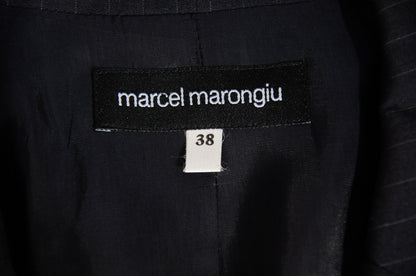 S/S 2002 Marcel Marongiu two piece suit with black lace details / Made in France