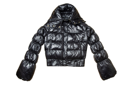 Roberto Cavalli flared sleeves cropped puffer jacket / Vintage archive Cavalli high neck puffy down jacket