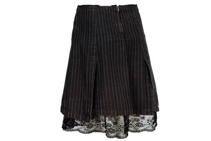 Vintage Sportmax silk lace trim mini skirt / Made in Italy
