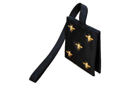 Rare Vintage 31 Février Paris Mini Tote with Gold Bees