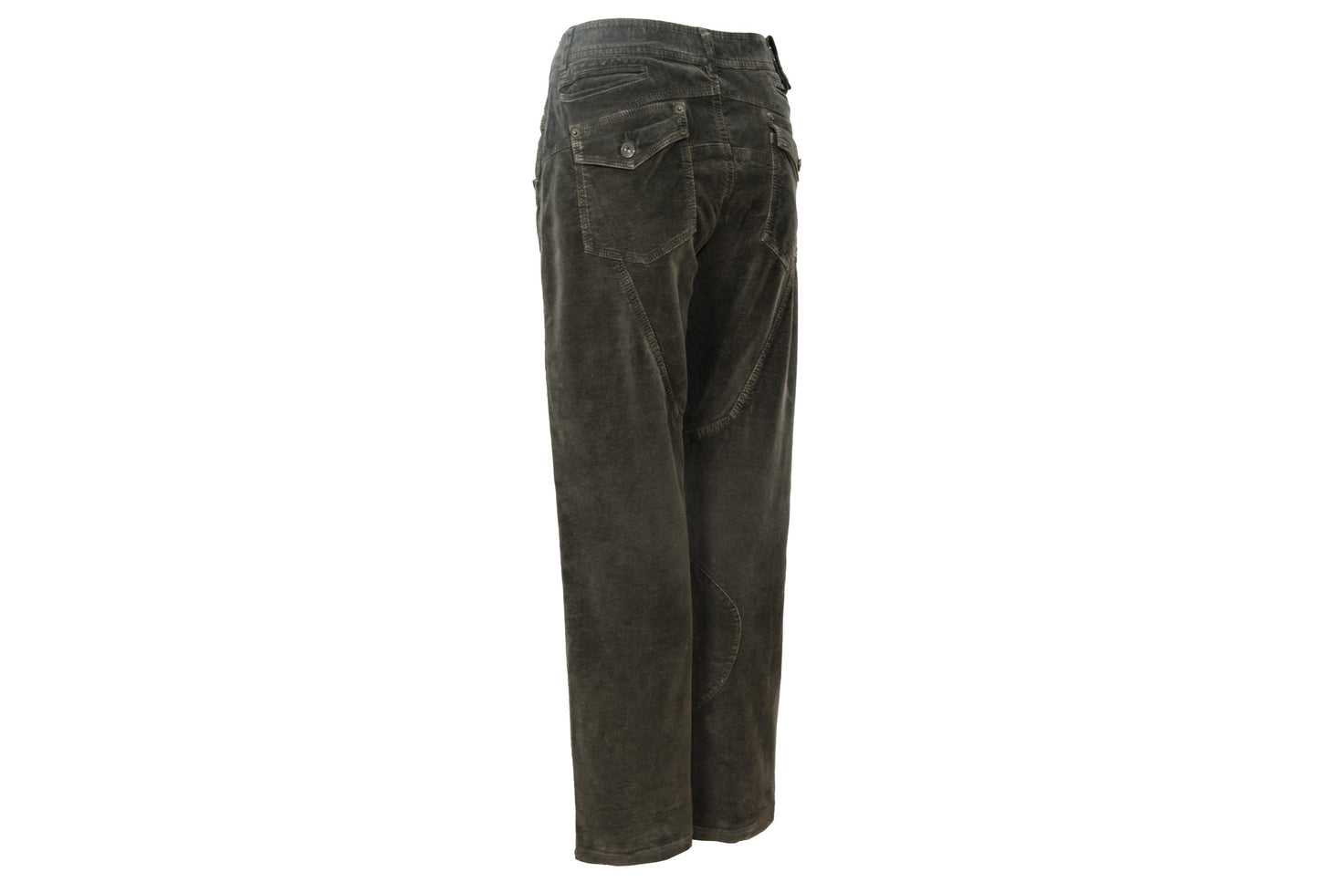 2000s Gaetano Navarra low waist military inspired multi pocket velvet cargo pants