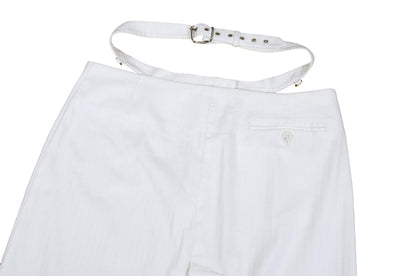 S/S 2003 Simultaneous white midi skirt with cutout integrated belt / Made in Italy