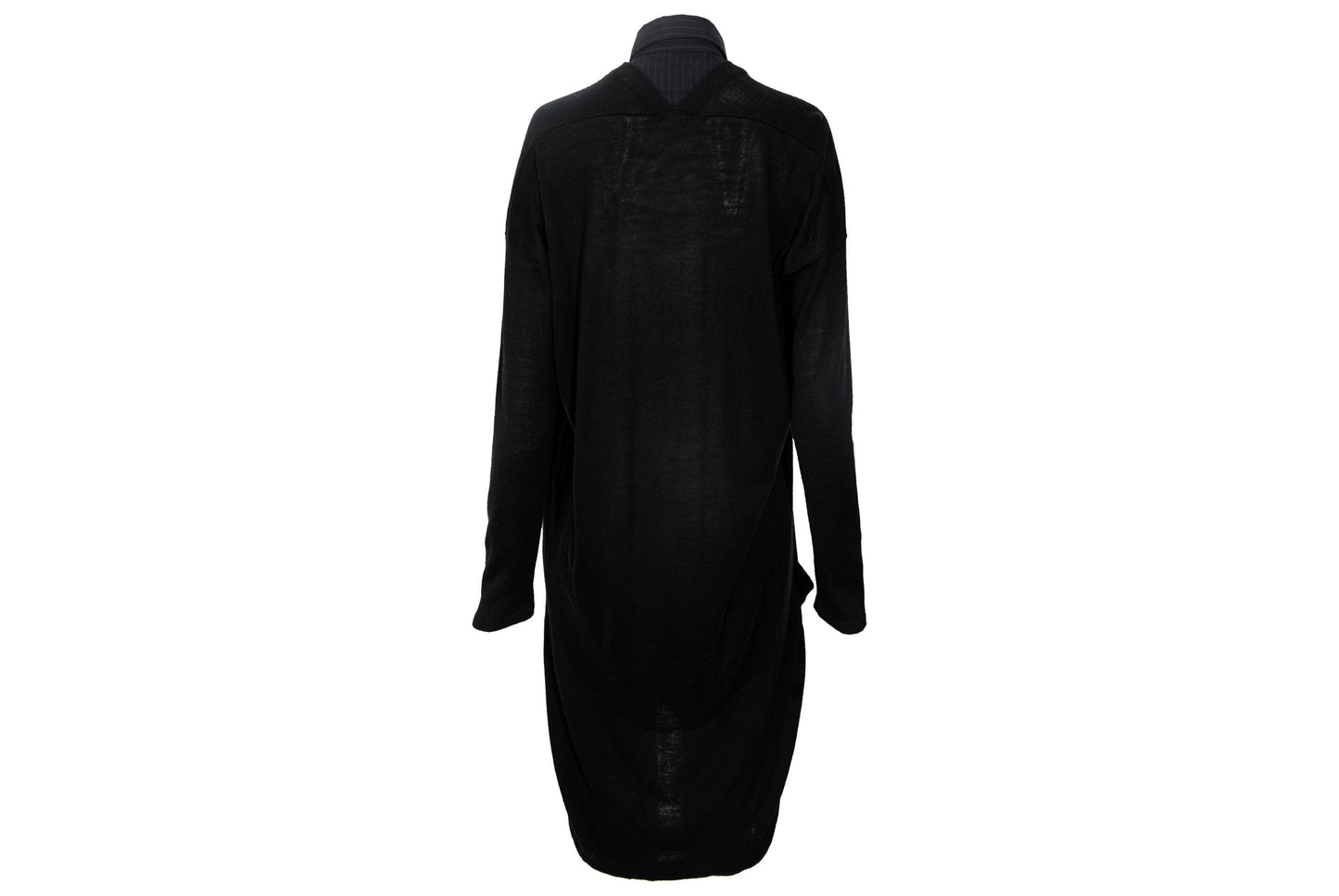 Vintage Atsuro Tayama layered wool knit dress with button up shirt insert