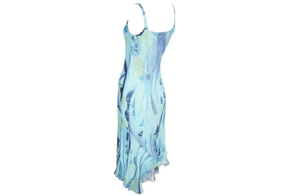 Vintage 100% silk crepe asymmetrical cowl neck dress / Made in Italy