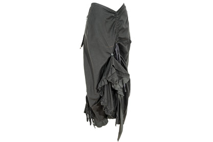 2000s Marithé + François Girbaud deconstructed asymmetrical v-shape waist skirt / Made in Italy