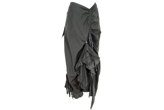 2000s Marithé + François Girbaud deconstructed asymmetrical v-shape waist skirt / Made in Italy