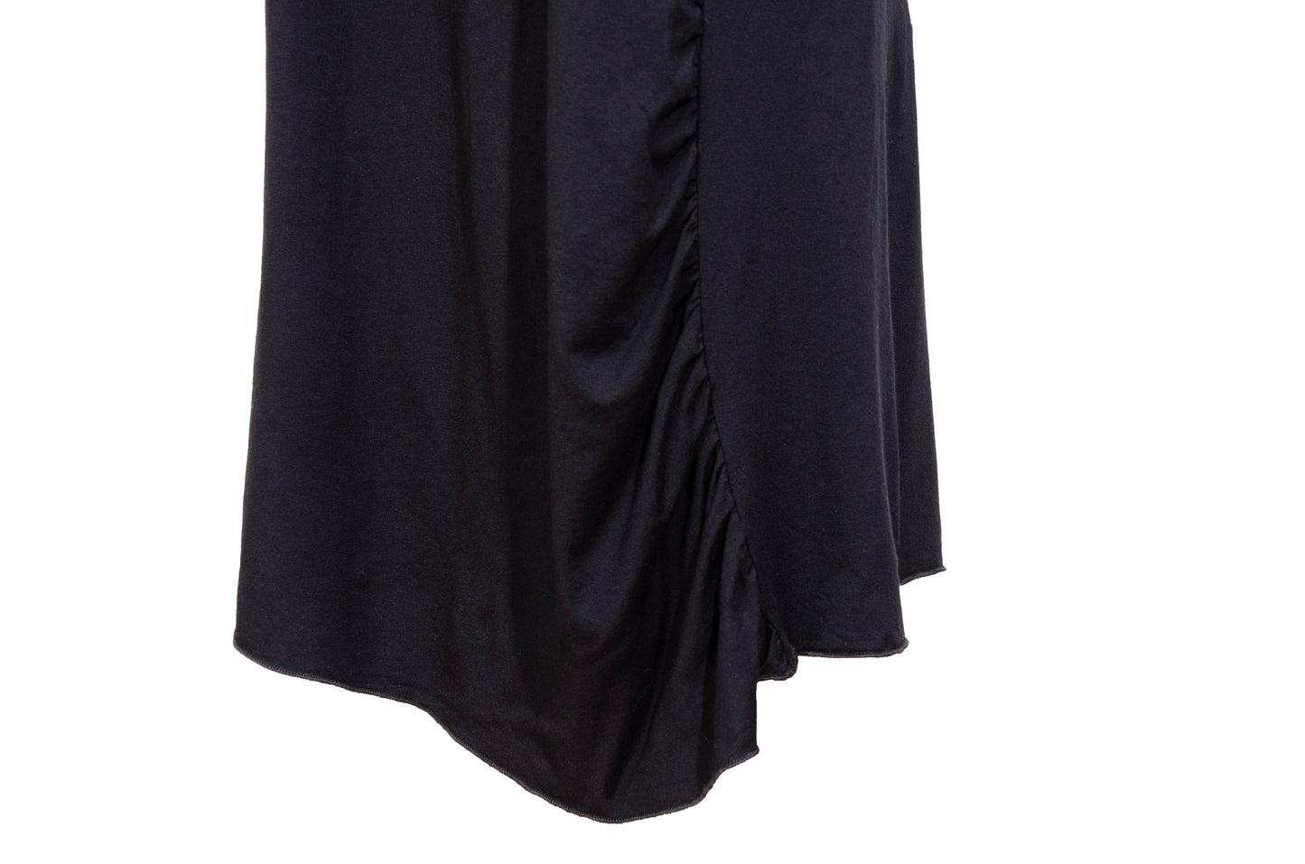Vintage PierAntonioGaspari minimal black maxi dress with dramatic low back and asymmetrical sleeves
