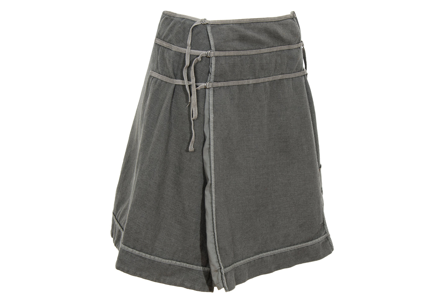 2000s Cop Copine linen and cotton blend multi-strap skirt - Size 38