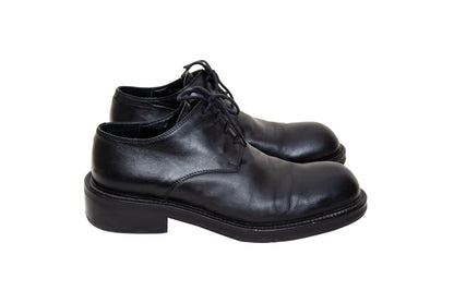 Vintage Collection Privée..? black leather lace-up derby shoes - Made in Italy - EU 39